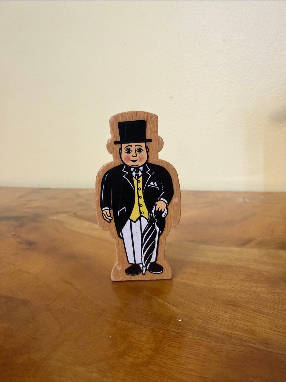 2001 Thomas And Friends Sir Topham Hatt Vintage Wooden Block Railway Figure